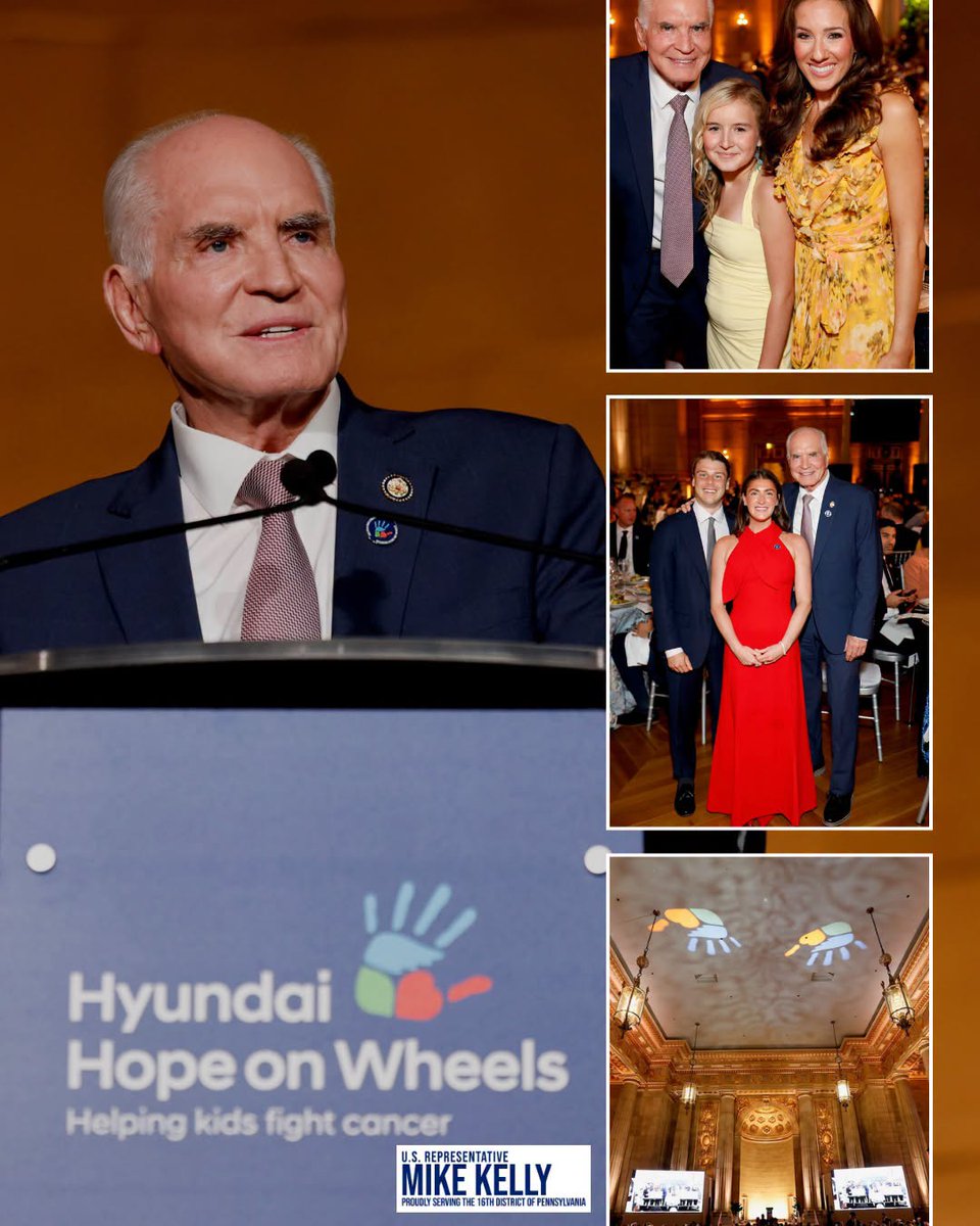 MikeKellyPA's tweet photo. Earlier this month, I was honored to attend the Hyundai @hopeonwheels Gala in Washington, D.C., bringing together advocates, researchers, survivors, families, and leaders committed to the fight against childhood cancer.

September is Childhood Cancer Awareness Month, a time to recognize the courageous children and families impacted by pediatric cancer and the doctors and researchers working every day to find better treatments and cures.

As Co-Chair of the Congressional Childhood Cancer Caucus and the House Cancer Caucus, I’m proud to continue supporting efforts that advance lifesaving research and give every child battling cancer hope for a brighter, healthier future.

Thank you to Hyundai Hope on Wheels for 28 years of dedication to this important mission and for investing more than $303 million in pediatric cancer research and care.