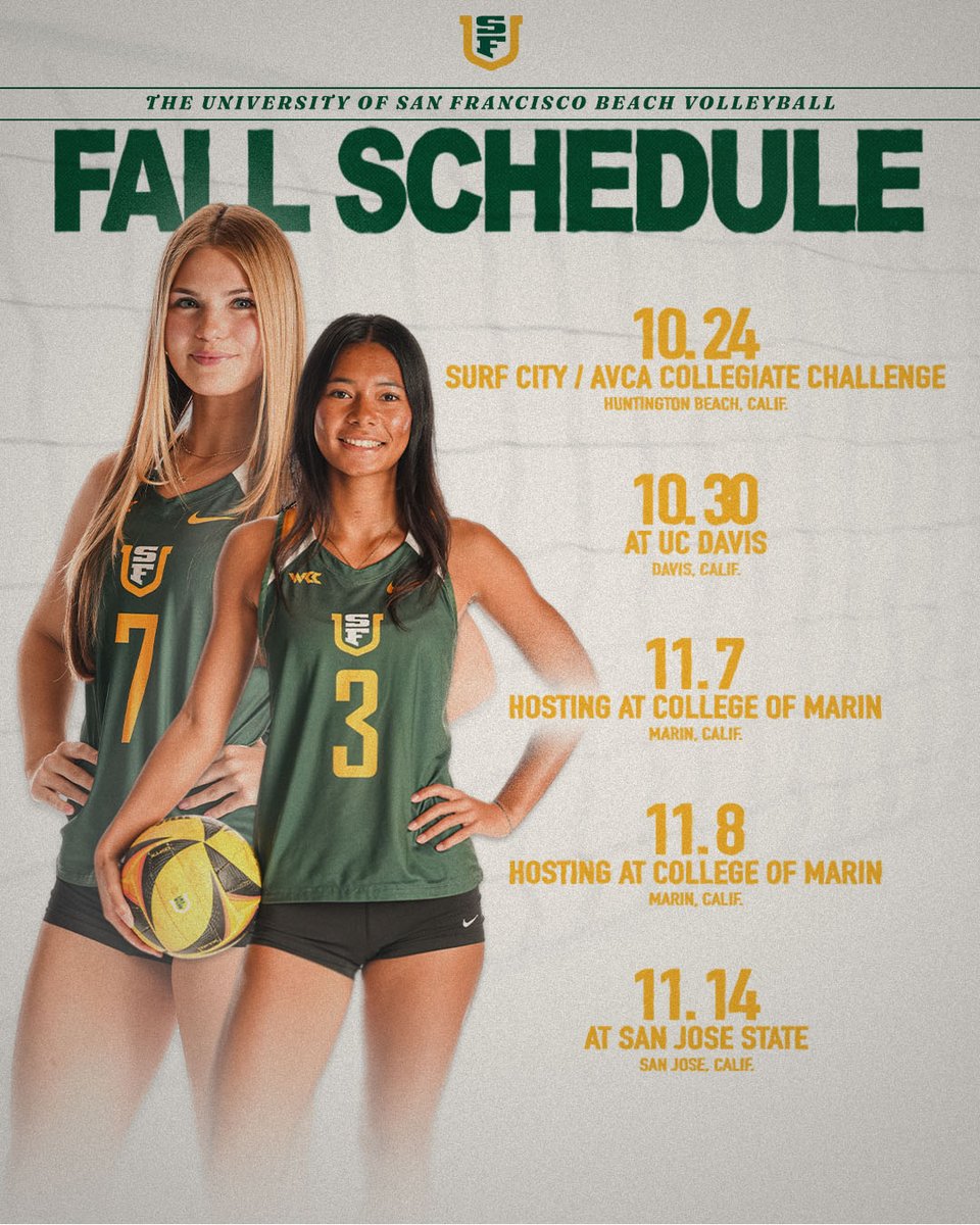 usfdonsbeachvb's tweet photo. 𝑺𝒆𝒆 𝒚𝒐𝒖 𝒐𝒏 𝒕𝒉𝒆 𝒔𝒂𝒏𝒅 👀

#USFDons | #WCCsports https://t.co/673kImcjtj