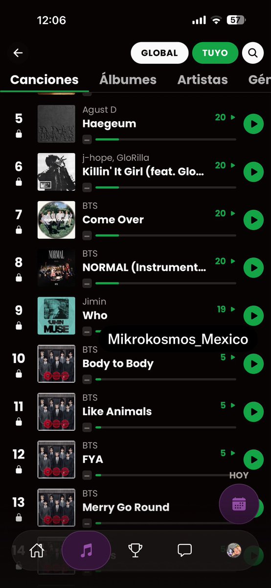Mikro_Mexico's tweet photo. 💜 ARMY, ¿QUIERES VER CÓMO TU STREAM SE CONVIERTE EN RESULTADOS? 👀🎧

Nuestro plan de stream está pensado para que, al seguirlo correctamente, puedas alcanzar nuestras metas y verlas reflejadas en tu Musicat. 📊✨

🎯 METAS DEL PLAN

💦 SWIM — 120 streams
🎵 NORMAL — 100 streams
🔥 FOCUS RAP LINE
🫶🏻 COME OVER
🐥 MIEMBRO DEL DÍA: JIMIN

Y sí… ¡estas metas son alcanzables siguiendo nuestro plan! 💜

Mira cómo luce actualmente nuestro Musicat 👀

¿Quieres comprobarlo por ti misma/o?
Únete a nuestro canal de Spotify, sigue el plan de stream y acompáñanos a convertir cada reproducción en una meta cumplida. 🚀💜

https://t.co/ZDYIdSjtYI

PANIC STREAM FOR ARIRANG 
STREAM BTS
KEEP STREAMING
PANIC STREAM
#StreamForBTS
#BTS_ARIRANG

Mikrokosmos México 💜🌌