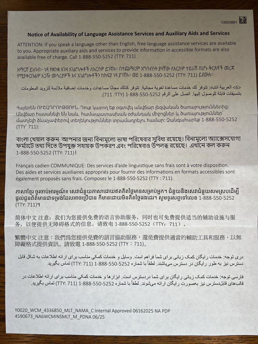 PacificMist's tweet photo. @nicksortor And here’s four of the five pages you get when you get your Medicare benefits letter… https://t.co/FWO6eQN313