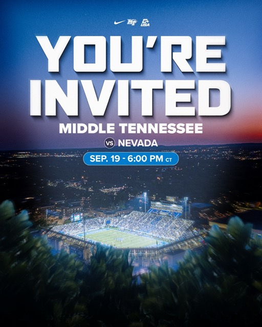 Christian2028WR's tweet photo. Excited and grateful to be invited to MTSU for Saturday’s game!  I’m looking forward to experiencing the game-day atmosphere in Murfreesboro!🏈@MT_FB @_3Reason_ @ThomasMcDaniel4 @CBHS_Football @WillChapman_1 @CoachCrawfordFB @ParkNotParks https://t.co/d5KlhMfXiH