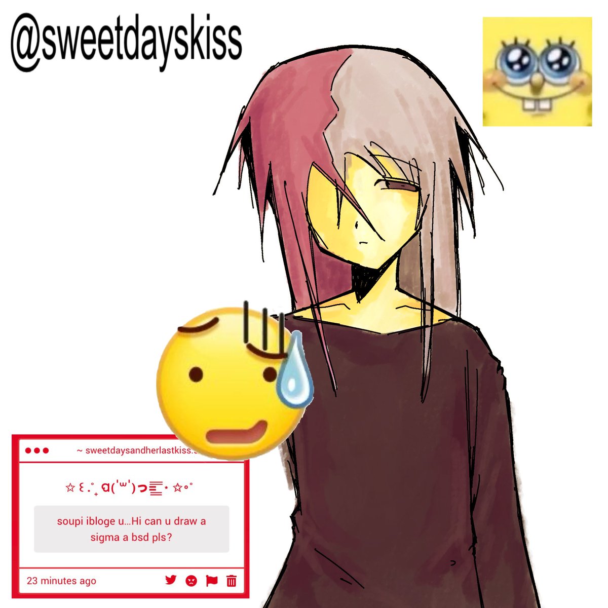 sweetdayskiss's tweet photo. hello kawaii sigma #bsdtwt #sigmabsd https://t.co/uMI7Js52aG