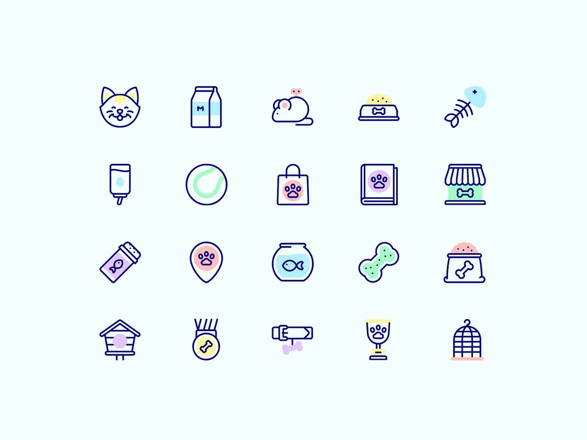 DrrStudio's tweet photo. Pets Icon Pack :
The "Pets Icon Pack: Lineal Color" 

Link: 
https://t.co/7miMexFbqk

#icon #iconset #cat #illustrationicon #iconset https://t.co/0wO1pG8BNW