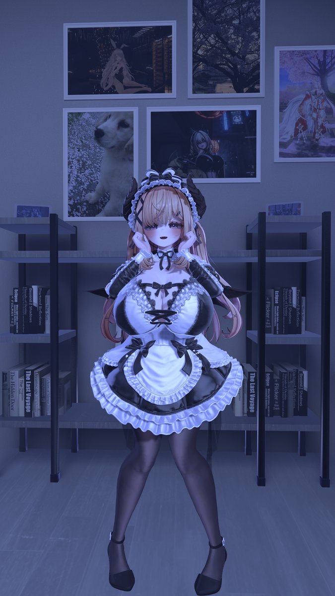 KaedeTeragami's tweet photo. 「きせった(Kisetter)」を使用し、mellowmare様の「Maid Wicked」をYumekaちゃんに着せてみました。
テスト的に胸マシマシ。
きせったはいけるんだよなぁw
#VRChat
#eden_labs #きせった
#MELLOWMARE
#Yumeka3D https://t.co/hA6HApgSuQ