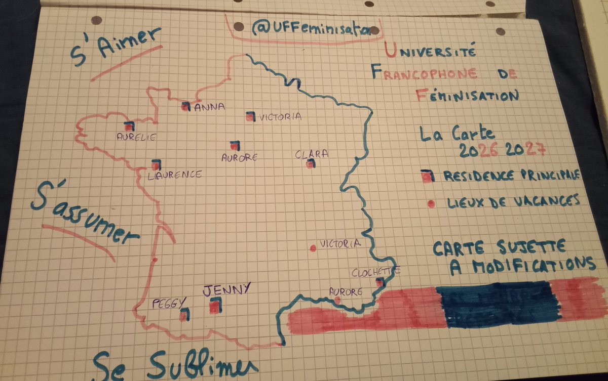 UFFeminisation's tweet photo. Première version de la carte de localisation des membres de l'université qui le souhaitent.
Elle évoluera au fur et à mesure de l'année.
@MadameJenny31 @_outrances @Auroresissy 
@SissyClara21 @Laurencesoumise @SissyMelody26 
@peggy_trav @Clochette_52 @ASissy https://t.co/8I7JDdNkXO