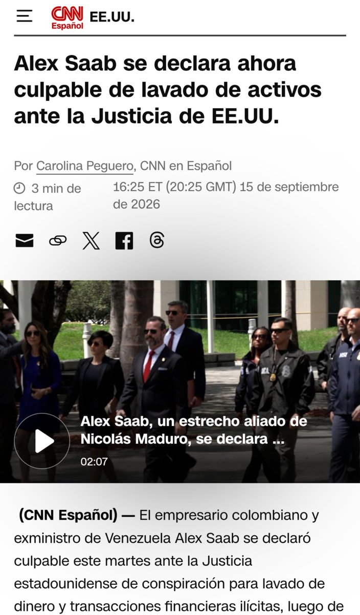 UltimahoraE's tweet photo. Recordemos cuando el abogado y articulista de @Primicias , Felipe Rodríguez, salió a decir que el caso Alex Saab era falso. Ayer Saab se declaró culpable en Estados Unidos por lavado de dinero. 
¿Qué tipo de credibilidad tiene este abogado hoy para hablar de cualquier tema? https://t.co/VBfW1fPd0E