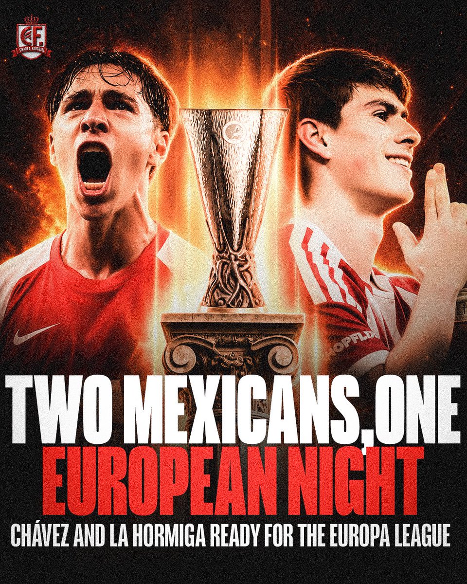CharlaFtbl's tweet photo. 🇲🇽🔥 MATEO CHÁVEZ &amp; LA HORMIGA SET FOR EUROPA LEAGUE DEBUT

Former Chivas academy players Mateo Chávez and Armando “La Hormiga” González begin a new European chapter Wednesday, making their Europa League debuts with AZ Alkmaar and Olympiacos. 🇲🇽🇪🇺 https://t.co/WEMsvRvEqW