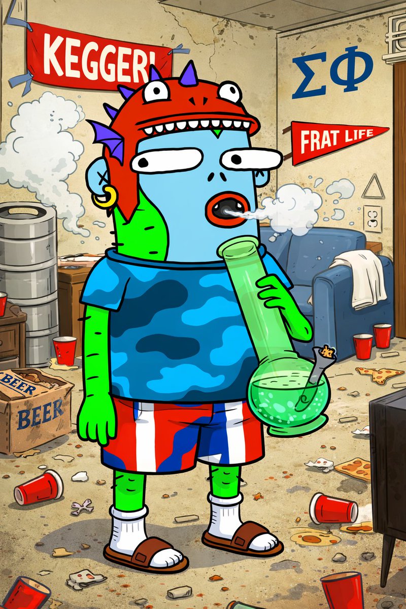 CashFrmdaBrick's tweet photo. @Chump_Chumps is still one of my favorite..
#ApeChain #NFTS #CHUMPSCHUMPS #FratHouse #PartyAnimal https://t.co/FY97g4o9gL