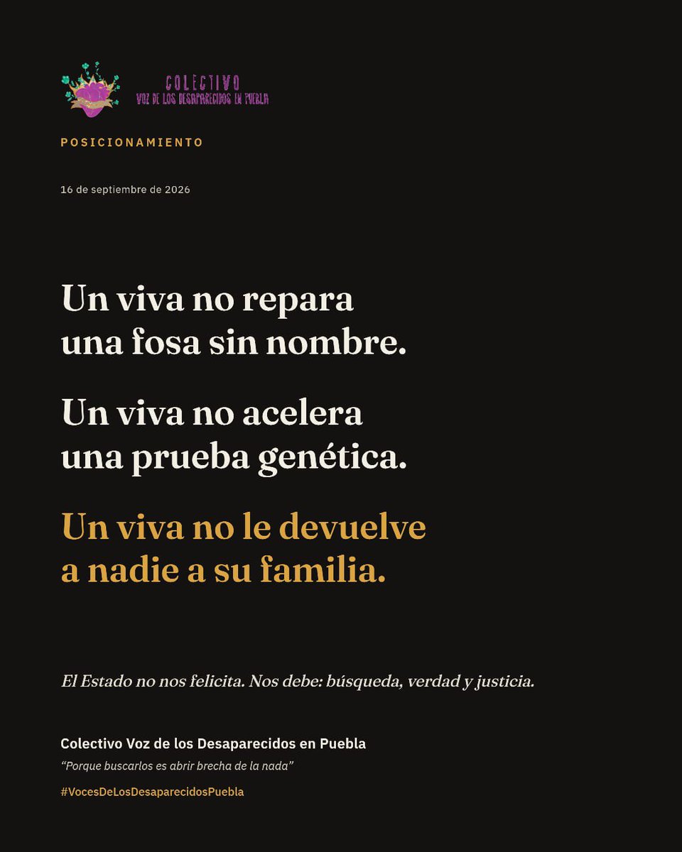 VozdelosDesapa's tweet photo. #verdadyjusticia
#nosfaltantodxs
@Segob_Puebla
Un Viva no resuelve! https://t.co/e6hEbzDC2U