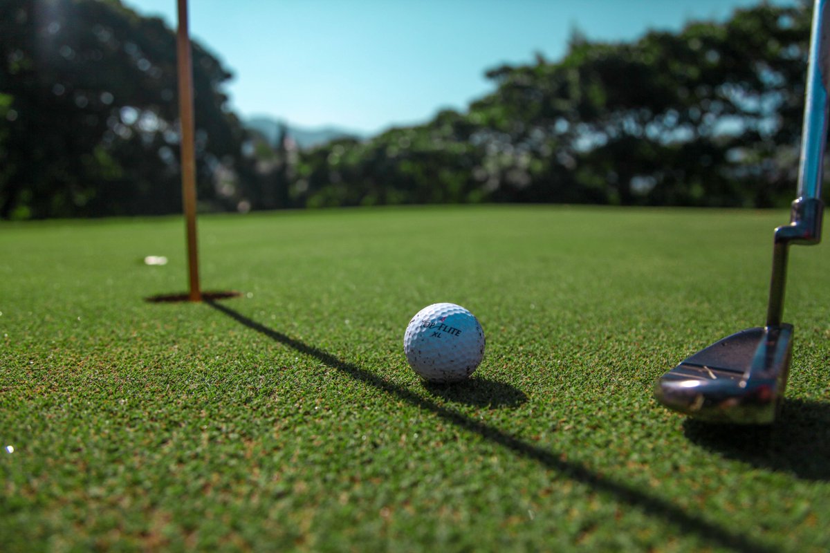 JesusMorales53's tweet photo. A distant train crossed the horizon during our wait on the tenth. The moving cars made a beautiful contrast with the still fairway. #TrainHorizon #GolfLandscape https://t.co/3BjDRpxjRw