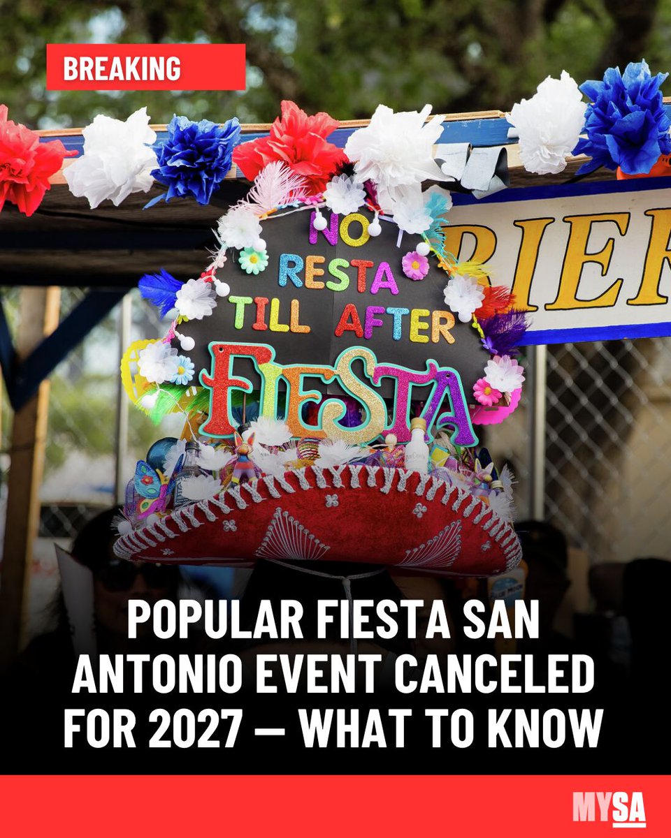 mySA's tweet photo. Here's why the signature Fiesta tradition is taking a year off as organizers reconsider its future 🔗 https://t.co/I1M5E2O0hr https://t.co/1fQTjZAc8L