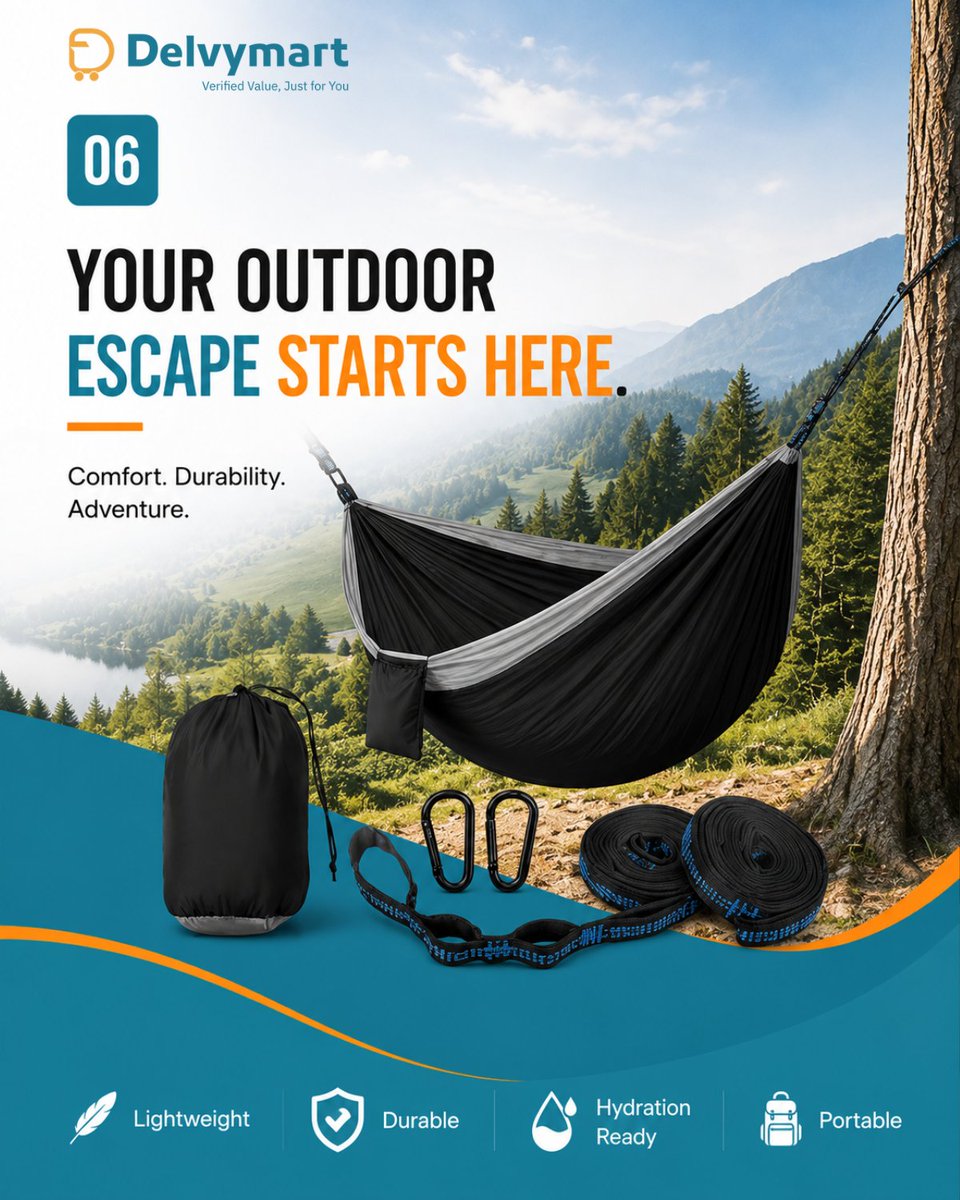 delvymart's tweet photo. 🌿 Your Outdoor Escape Starts Here🏕️

Unwind, relax, and reconnect with nature with the **Delvymart Portable Outdoor Nylon Hammock**. 

Shop Now →https://t.co/8Njn7B0G8d

#Delvymart #OutdoorHammock #CampingGear #HikingGear #OutdoorAdventure #TravelEssentials https://t.co/JTFqmltOo5