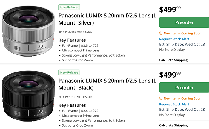 Lrumors1's tweet photo. Panasonic announced the new Lumix 20mm f/2.5 Lens!
https://t.co/Mwd24qJr4g https://t.co/x2dvhMYgsM