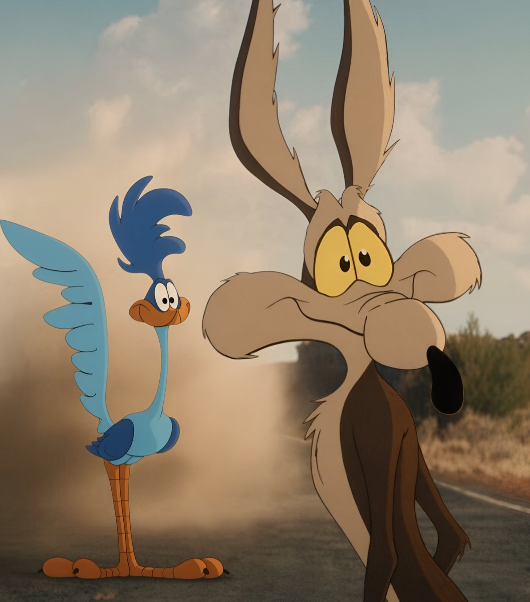 CartoonsOTMoon's tweet photo. La distancia que recorrió el Correcaminos solo para reunirse con el Coyote ha sido revelada: https://t.co/kT82sYhs75