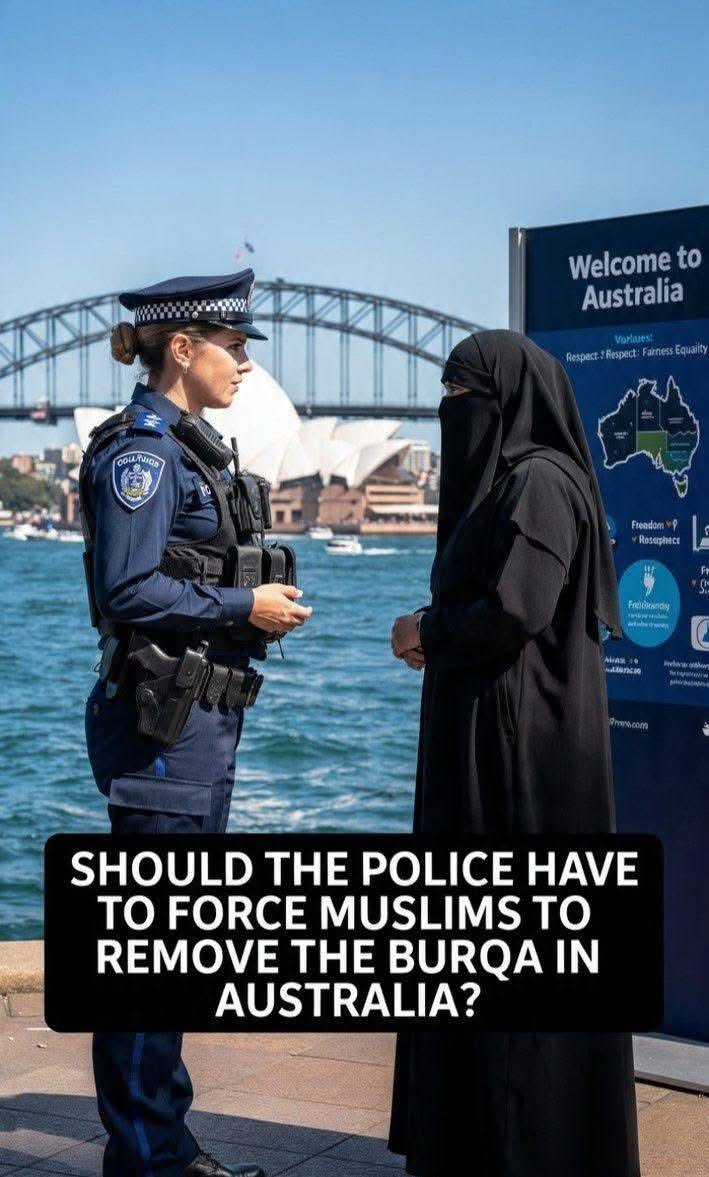 JFKJrPRD's tweet photo. SHOULD FEMALE POLICE HAVE THE POWER TO REQUIRE MUSLIM WOMEN TO REMOVE A BURQA OR NIQAB FOR IDENTIFICATION IN AUSTRALIA?

🇦🇺 YES 👍  NO 👎 https://t.co/wyDZpCHJ4b