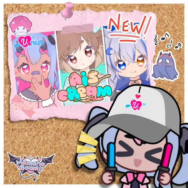 stfuboomi's tweet photo. 【 🍨 COVER RELEASE 🍨 】

boomer!! Vnus released our very FIRST group cover!! 🥳 (my 1st real cover too heheh 🙈)

treat yourself to some Vnus flavored AiScream to celebrate the end of summer !! 💘💘 

what's your favorite ice cream flavor? 🍦(ゝω・´🎀) https://t.co/iNY7K8eHSr