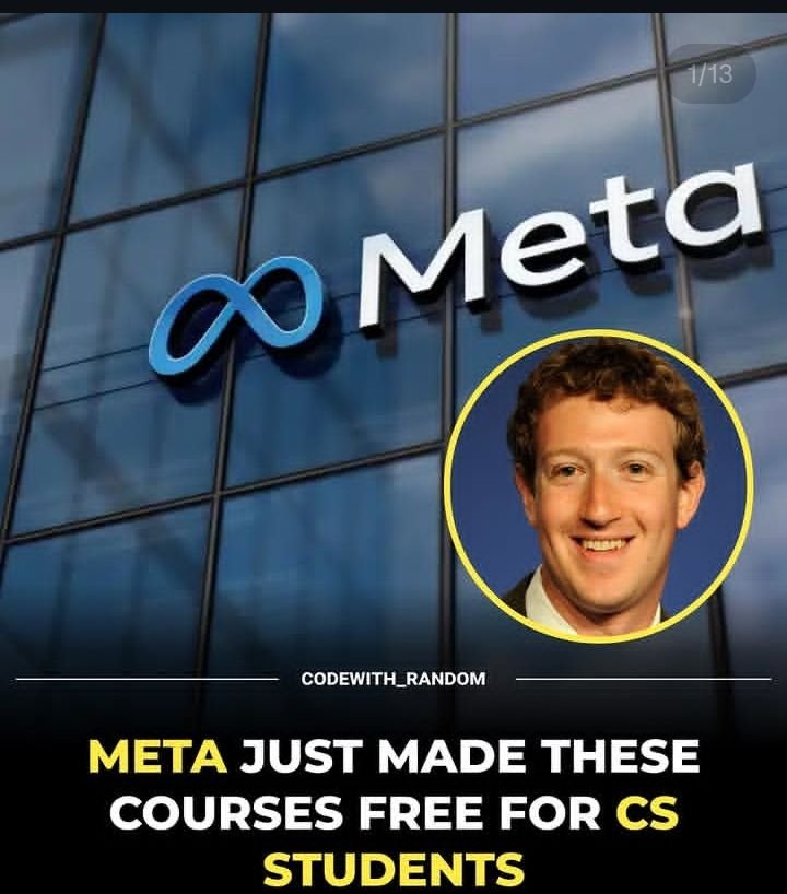 stephKDfamz's tweet photo. Free course to learn in meta for computer science students https://t.co/9KU4Ad1lCg