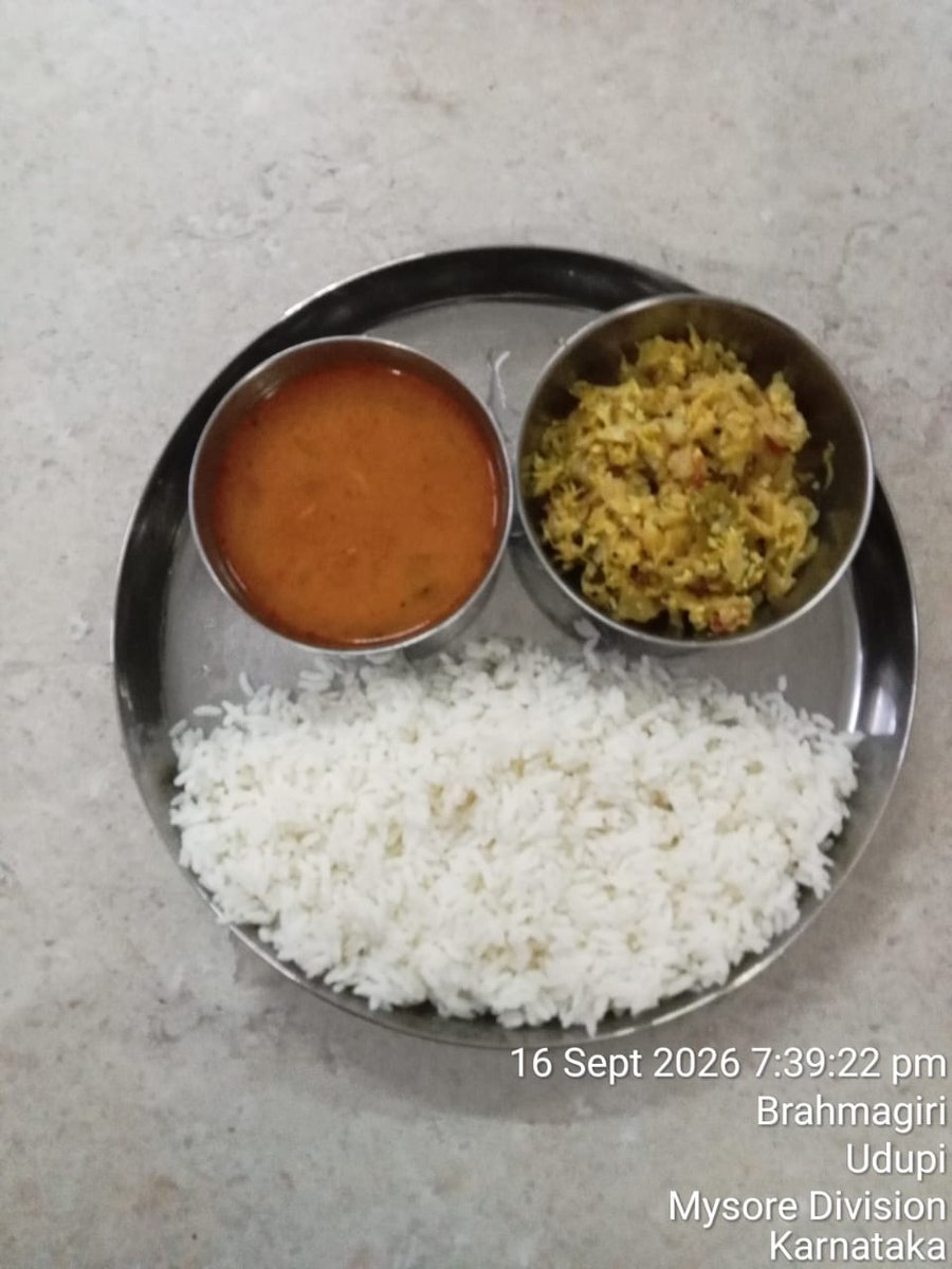 DBRGTUdupi's tweet photo. Dinner 
16-09-26
#SocialAudit_SWDMeals #SocialWelfare_Karnataka https://t.co/iEm4VKIywm