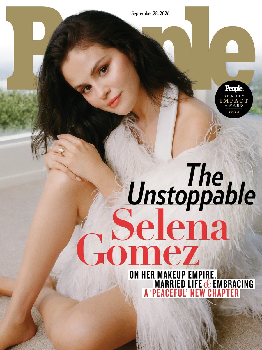 SelenaFanClub's tweet photo. Selena is @people's 2026 Beauty Impact Award winner ❤️ How has @rarebeauty  impacted you? https://t.co/XiHGmBMDm0