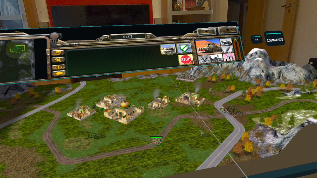 StefanMaier's tweet photo. My Command & Conquer: Generals VR Mod für @MetaQuestVR Quest 3 / 3S is progressing very good so far! 

Playing it in tabletop is huge fun!

Cracked again some nuts and integrated technics to adopt the original controls and tactics-possibilities as good as possible.

Currently working on local Multiplayer Quest <-> PC. I guess this will take some time to solve.

I am still optimistic to release a first version until the weekend, I guess without Multiplayer first. But let‘s see what works in the next hours 😊