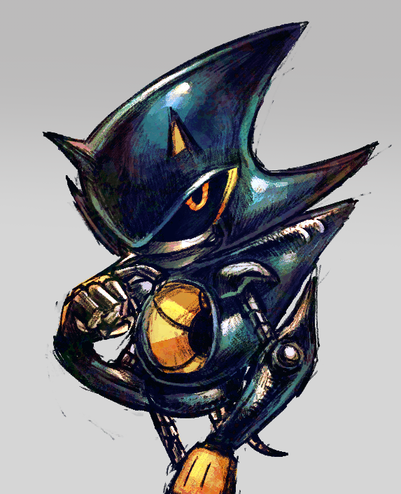 CASHMONEYCORE's tweet photo. was in artblock so I drew #metalsonic,, haven't drawn him in a long while https://t.co/DocfXh08bd