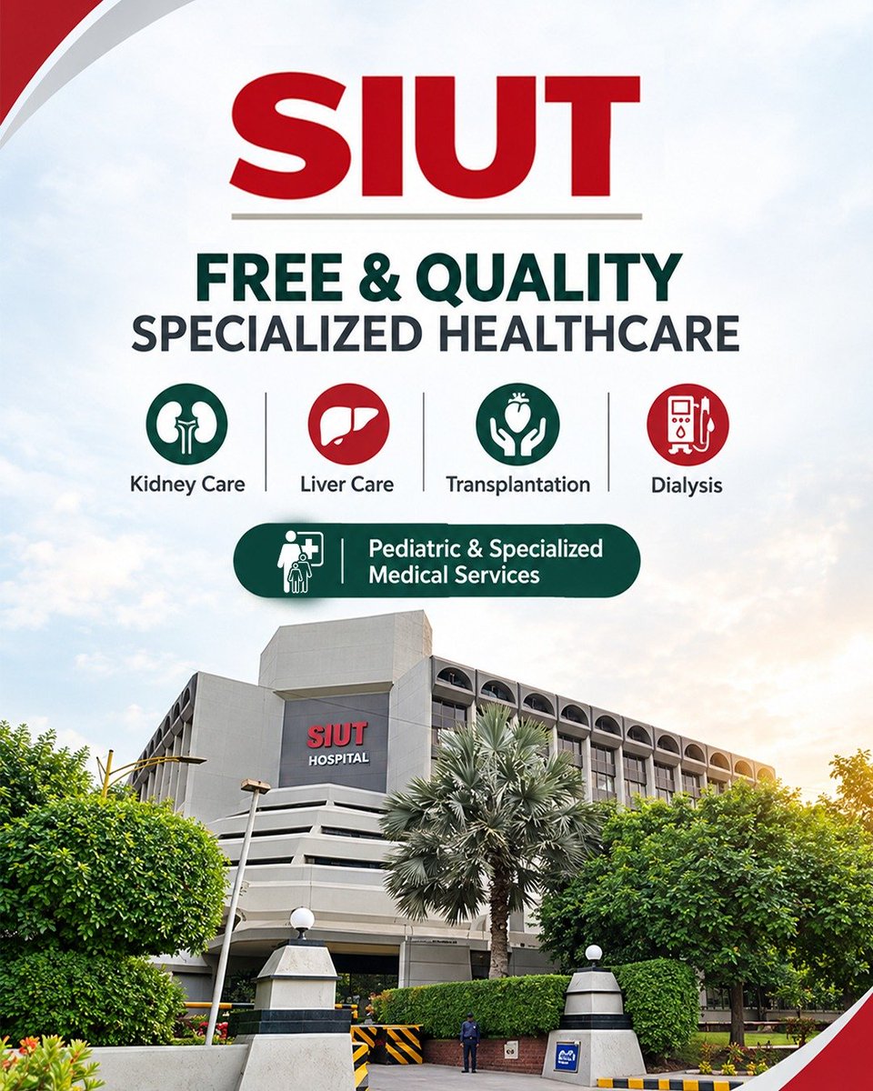 Muskanansa2148's tweet photo. Free & quality specialized healthcare for all. 💫
#SIUT
#Healthcare
#SindhCares https://t.co/t12lczbDSL