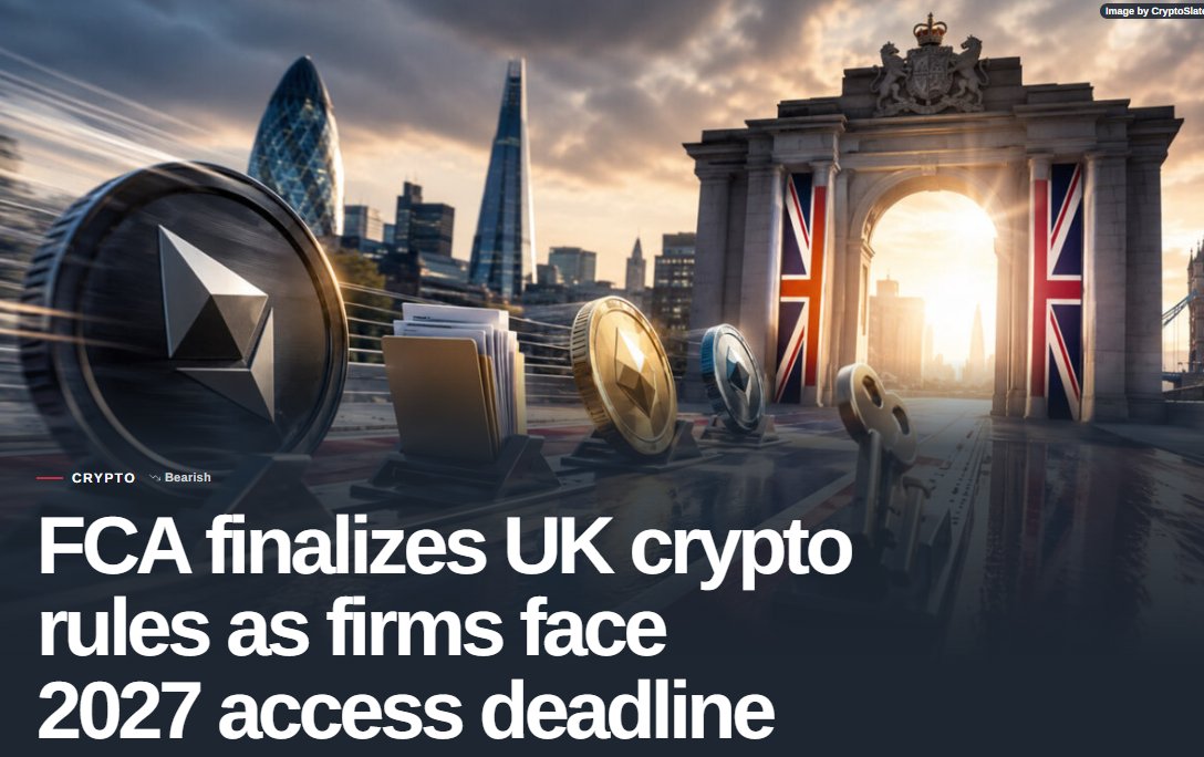 karl1b1's tweet photo. BREAKING: 🇬🇧 UK finalizes new crypto rules, with firms able to apply for licenses starting September 30.

While the US fails to advance the CLARITY Act, other nations are racing ahead. https://t.co/sreIv812sH
