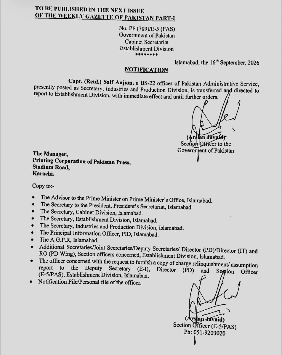 MalickViews's tweet photo. THANK YOU Prime Minister for taking the right decision of removing Secretary MOIP, Capt (Retd.) Saif Anjum from office with immediate effect. Hopefully full incisive investigations into his official dealings-specially in formulation of Auto Policy- and other policies shall follow suit. 

Just a day earlier he got CEO EDB sent on forced leave cause the man wouldnt oblige him. This action may serve as a good signal to all the bureaucrats who think they are above the law, rather a law unto themselves and who toy around with careers and reputation of honest working professionals. 

I did a series of shows on what was going on in his ministry and EDB and frankly had lost hope that things would get sorted. Couldn’t be happier about being proven wrong. Trust me there are some other unsung heroes in this saga also. Now at least the right beginning has happened and hopefully matters shall be taken to the rightful logical conclusion.