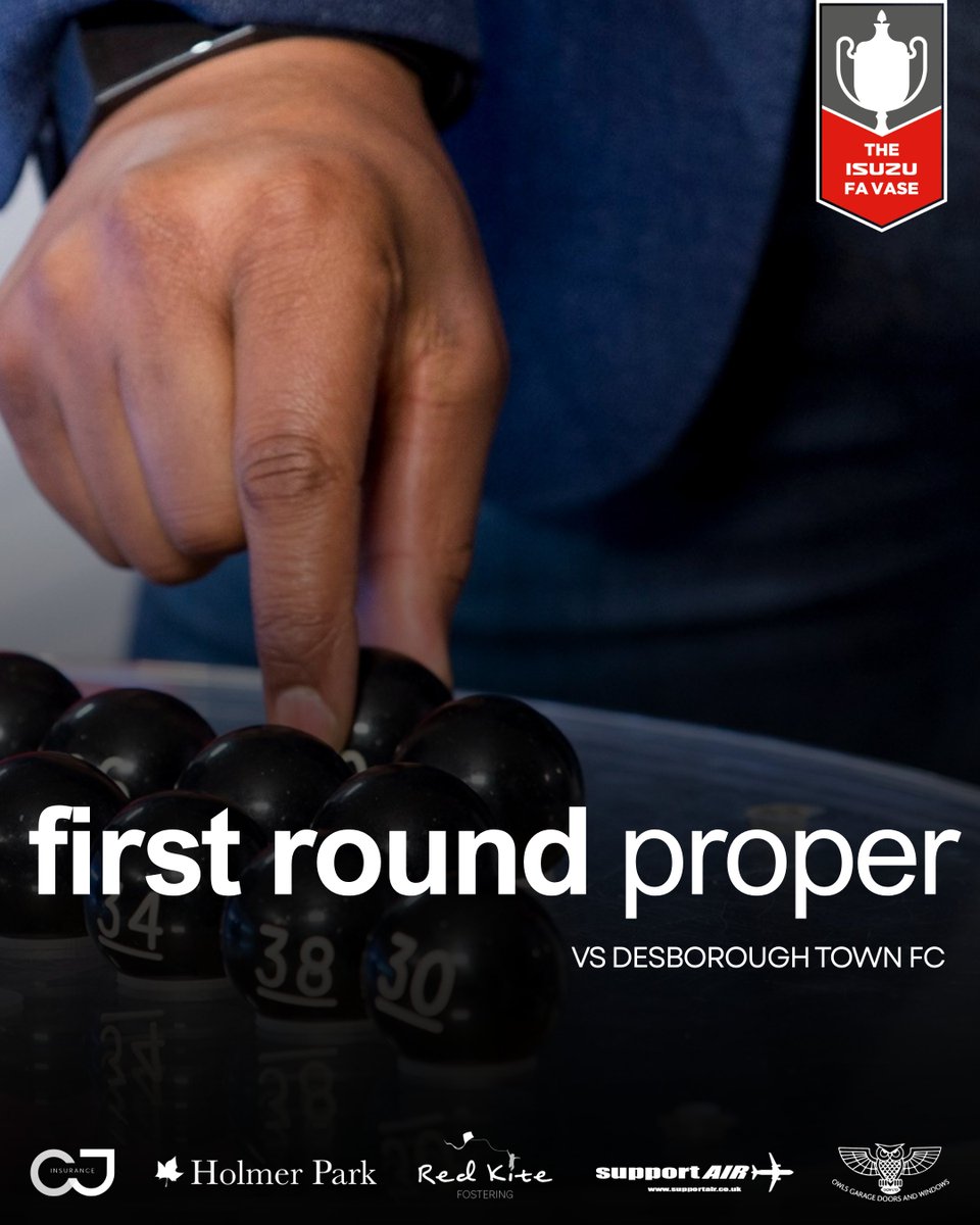 Westfieldsfc1's tweet photo. π
π ππππ | π
ππππ πππππ ππππππ
The road to Wembley continues.
Weβve been drawn away to Desborough Town in the First Round Proper of the FA Vase, with the tie set for Saturday 10th October.
#FieldsTogetherπ£π΅
#FAVase https://t.co/aACLEIwg5n