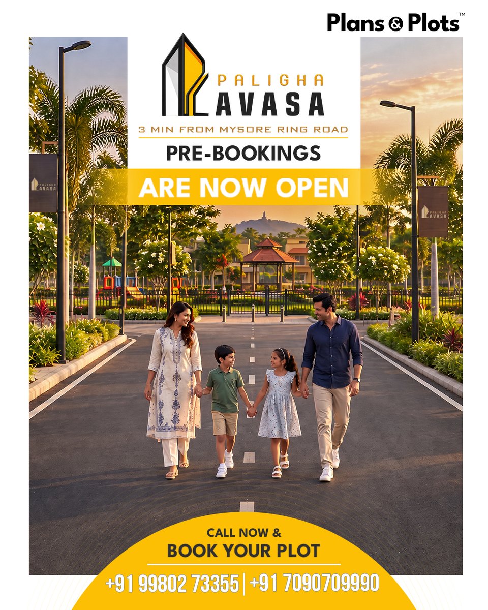 plans_and_plots's tweet photo. Paligha Avasa — Gurur, Mysuru. 🏡

3 min from Outer Ring Road
7 min from Mysuru Airport
MDA &amp; A-Khata approved
Bank funding available

Pre-bookings are open now.
📞 +91 99802 73355
📩 DM for details

#Mysuru #RealEstate #LandInvestment https://t.co/Din389bNF0