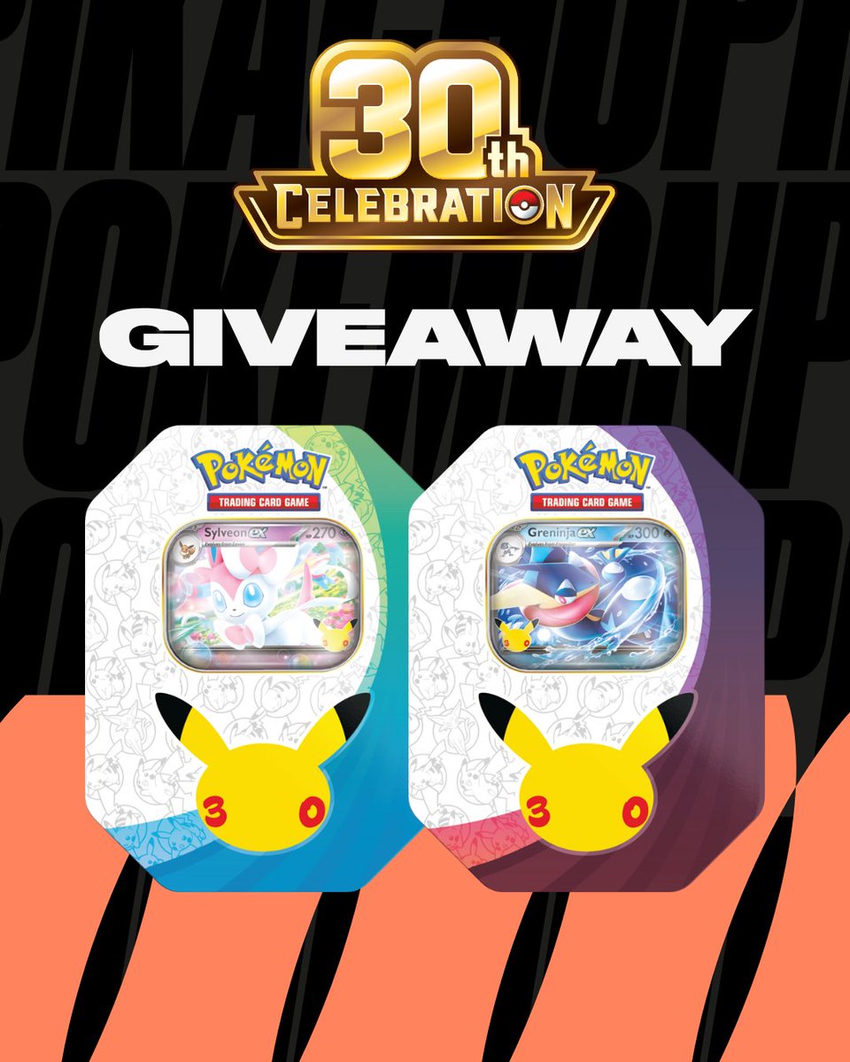 Chaos_Cards's tweet photo. Greninja ex & Sylveon ex Tin GIVEAWAY

Two tins, one winner. We've got a Greninja ex tin and a Sylveon ex tin up for grabs, and 1 lucky winner is taking home both!

To enter:

Follow @ChaosCards
- Repost and like this post
- Comment who’s your favourite, Sylveon or Greninja !?
Entries close 11:59pm Tuesday 22nd September. Winner picked at random and announced on 23rd September.

This is our only giveaway – any other "Chaos Cards" draw is fake. We'll never DM asking for card details.

T&Cs in the reply below. UK, 18+.