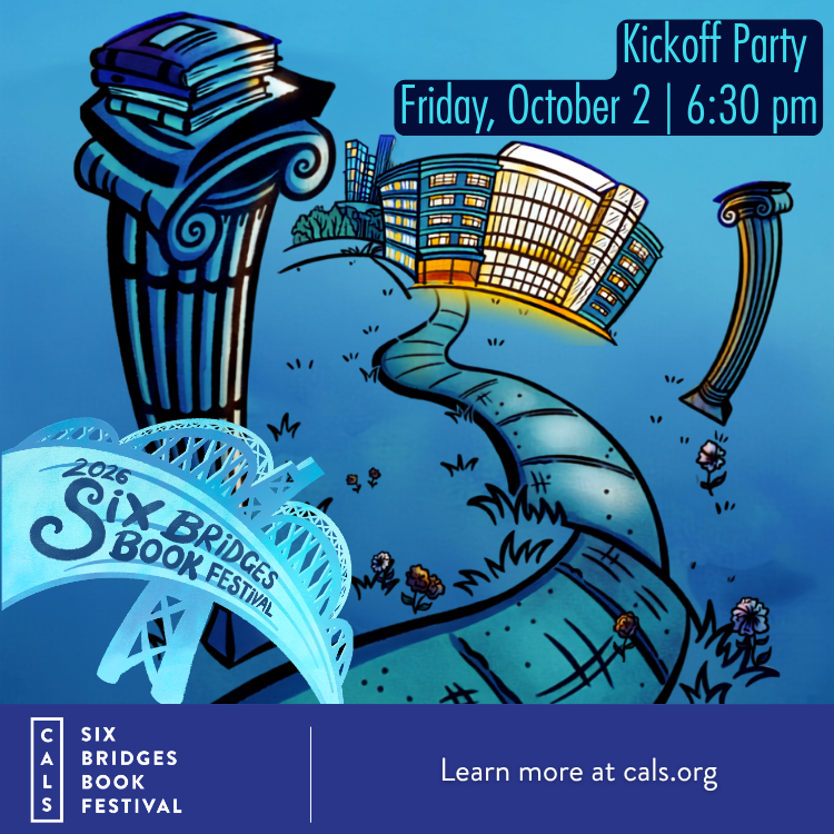 CALibrarySystem's tweet photo. Help us set the vibe for the 2026 Six Bridges Book Festival kickoff party!
Expect music, food and a festive atmosphere. 
The event is free to attend, but registration is recommended. Learn more ➡https://t.co/HXx739Ss4H
#SixBridgesBookFestival #CALS https://t.co/wWwty4GAJM