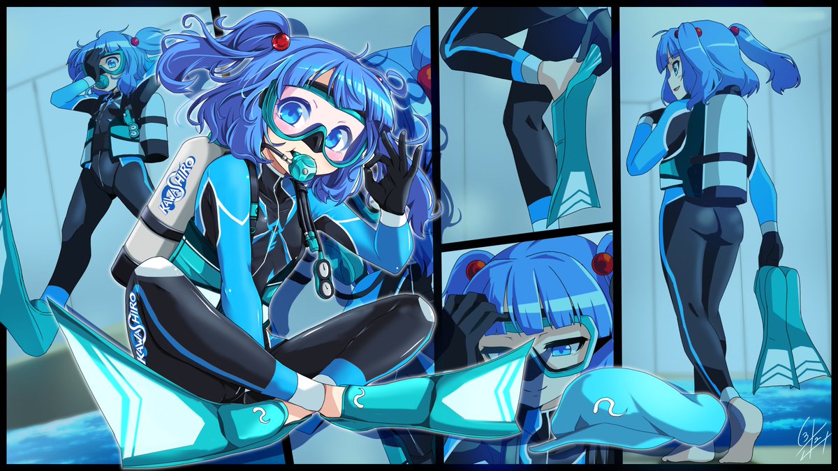 shirotake's tweet photo. @skeb_jp skeb: FionaKaenbyou(@FionaKaenbyou )様のリクエストで、東方projectより、ダイバー姿の河城にとりちゃんを描かせていただきました。ありがとうございました！！
https://t.co/sqGMMI6F4b https://t.co/1pUep41Vsr