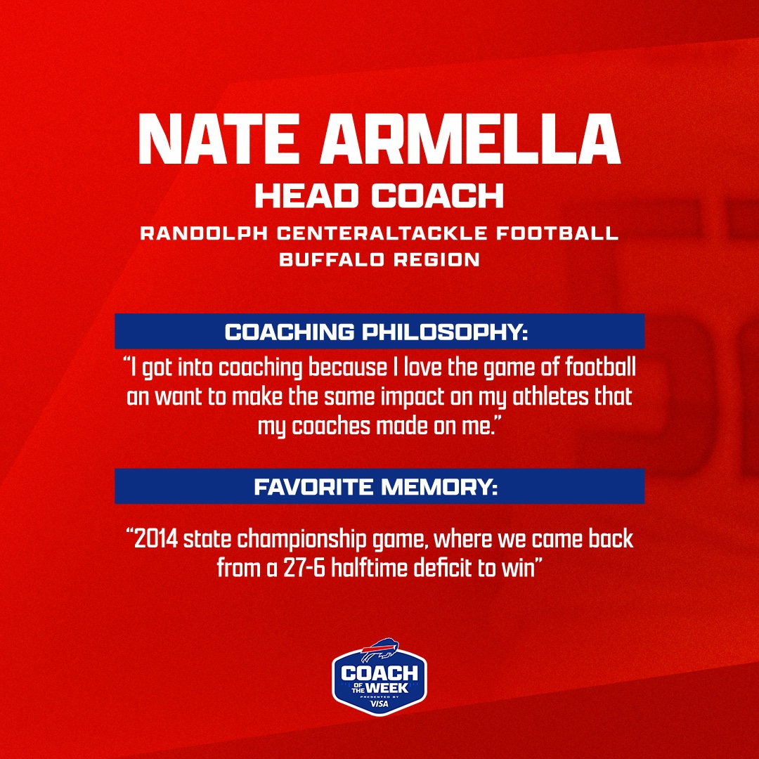 BuffaloBills's tweet photo. Congratulations to our Week 2 Coaches of the Week, Nate Armella and Dennis Pynn! 

@Visa | #BillsMafia