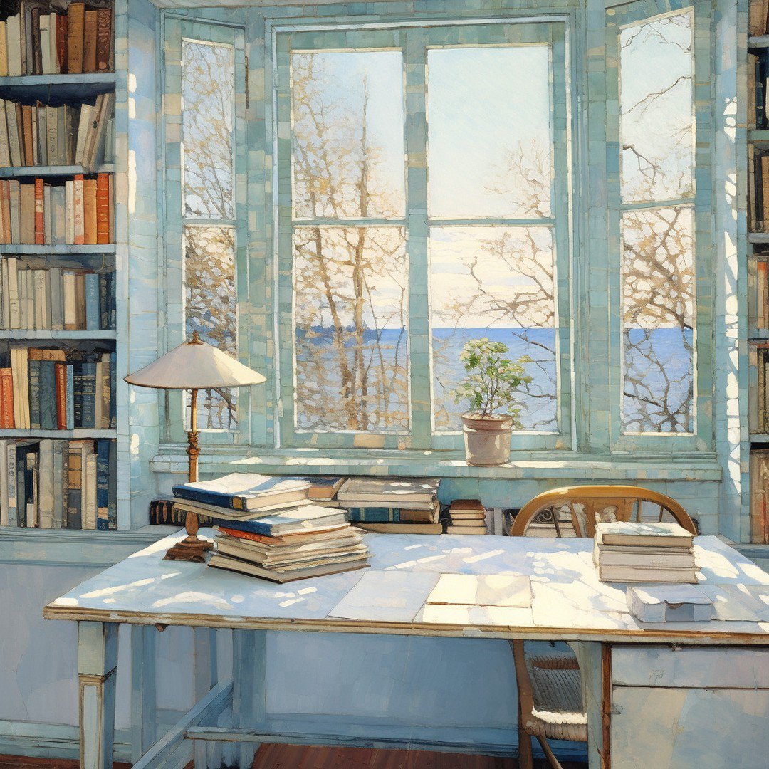 JimBeattie18's tweet photo. Good Afternoon ☀️

In a world
full of noise,
I found silence 
in the pages of a book (Jennifer Benson)

Art by Kaoru Yamada. https://t.co/cEh1FeFrYF