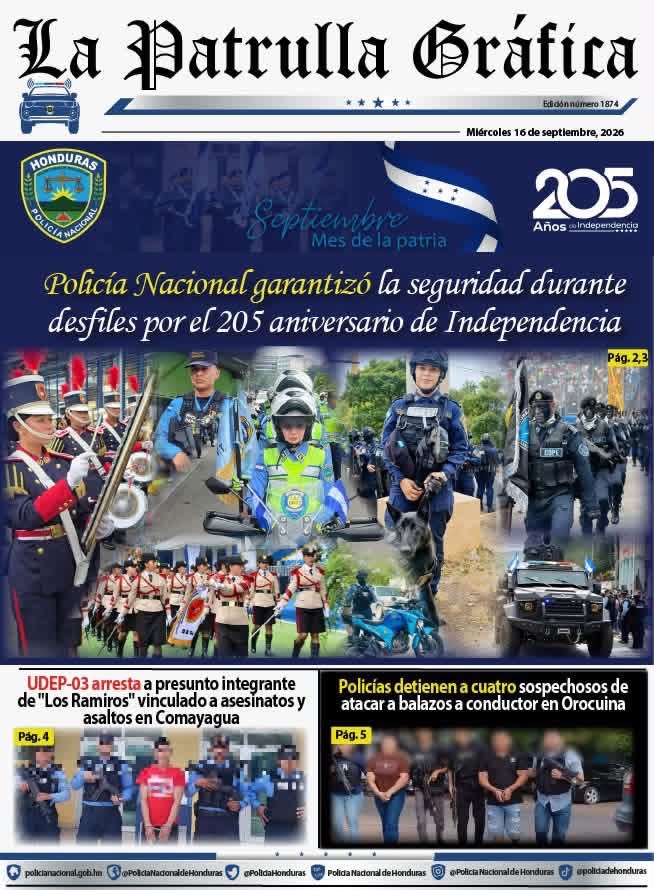 umep_4's tweet photo. 𝘽𝙪𝙚𝙣 𝙙í𝙖, 𝙡𝙚𝙘𝙩𝙤𝙧𝙚𝙨 👮🏻‍♂️👩🏻‍✈️🚔📰

𝙇𝙚𝙨 𝙘𝙤𝙢𝙥𝙖𝙧𝙩𝙞𝙢𝙤𝙨 𝙣𝙪𝙚𝙨𝙩𝙧𝙤 𝙥𝙚𝙧𝙞ó𝙙𝙞𝙘𝙤 #𝙇𝙖𝙋𝙖𝙩𝙧𝙪𝙡𝙡𝙖𝙂𝙧á𝙛𝙞𝙘𝙖 𝙚𝙙𝙞𝙘𝙞ó𝙣 16 𝙙𝙚 𝙨𝙚𝙥𝙩𝙞𝙚𝙢𝙗𝙧𝙚 𝙙𝙚𝙡 2026 🗞👮🏻‍♂️👩🏻‍✈️

#𝙎𝙚𝙧𝙫𝙞𝙧𝙔𝙋𝙧𝙤𝙩𝙚𝙜𝙚𝙧 https://t.co/LzUCzrwGM8