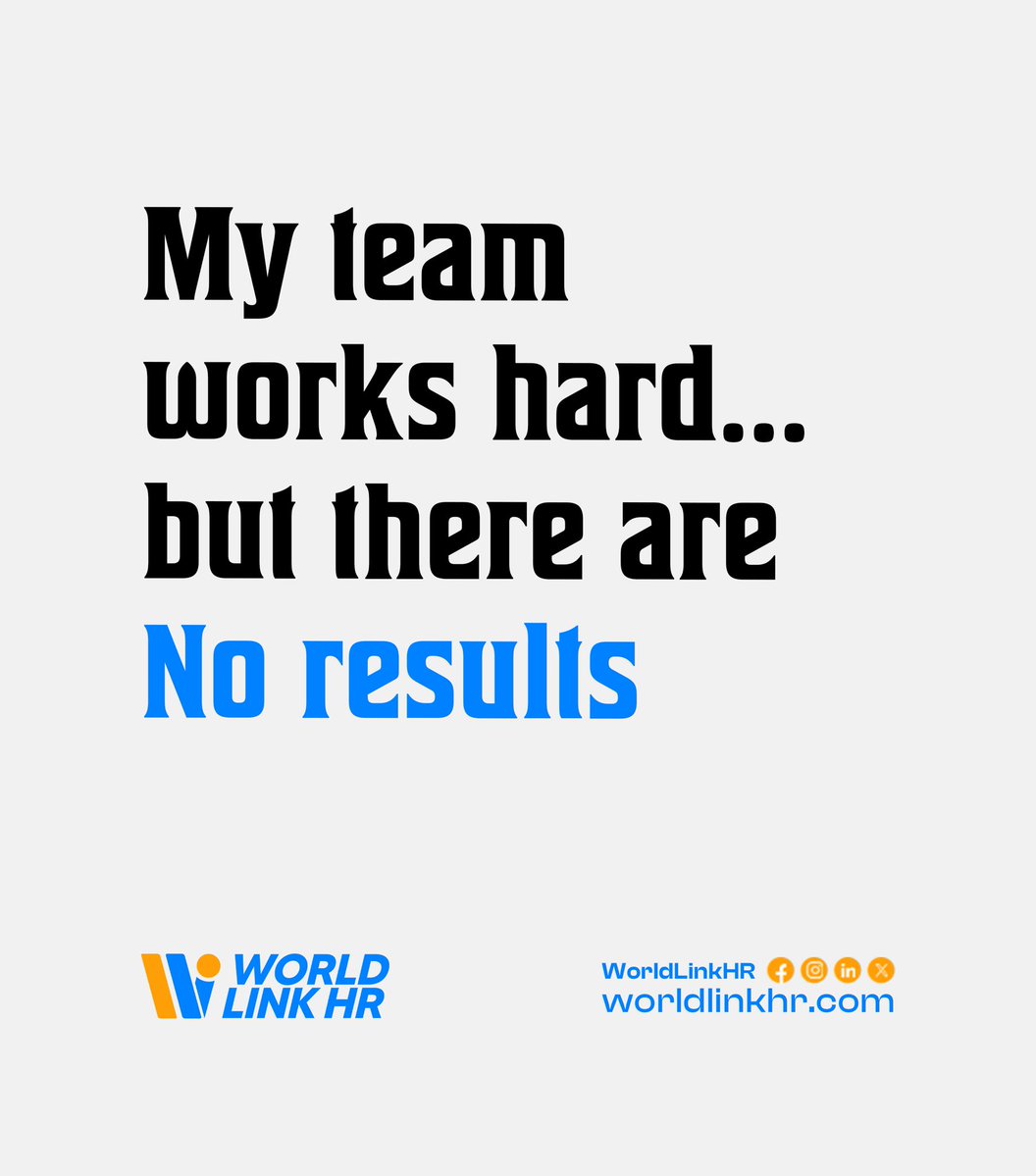 WorldlinkHR's tweet photo. Your team is working hard.
So why aren't results showing?

It's not effort — it's your performance management system.

Weak systems = wasted time, money, talent.
Strong systems = focus, growth, results.

DM us for a free HR check-up. 📩

Follow for daily HR tips.
#wlhr #hr #pm https://t.co/bH8ZEQlYTo