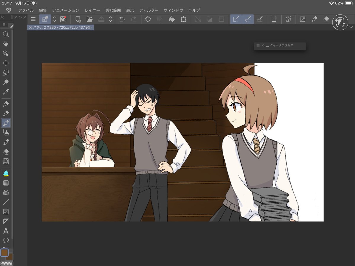 juno_AaM's tweet photo. もしかしたらピクセルアート以外で背景つきの絵描いてるの人生初かもしれない
3D素材バンザイなのだ…… https://t.co/SS130q69W2