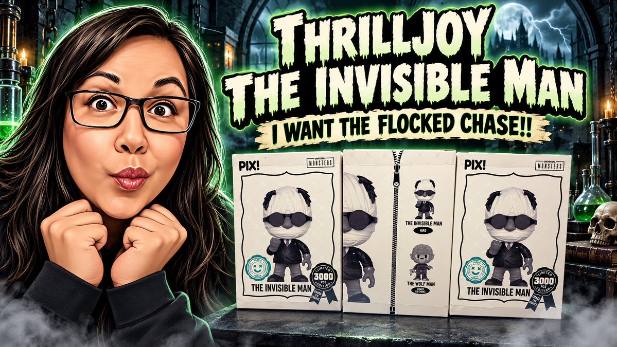 KristinaPhipps's tweet photo. This chase is FLOCKED! Thrilljoy INVISIBLE MAN π² https://t.co/fClV6fsUuz via @YouTube #thrilljoy #universalmonsters #invisibleman #opening #unboxing #designertoys #toys #blindboxes #openingtoys #unboxingtoys #toycollector #toycollection #mystery https://t.co/VtBIqrzbxf