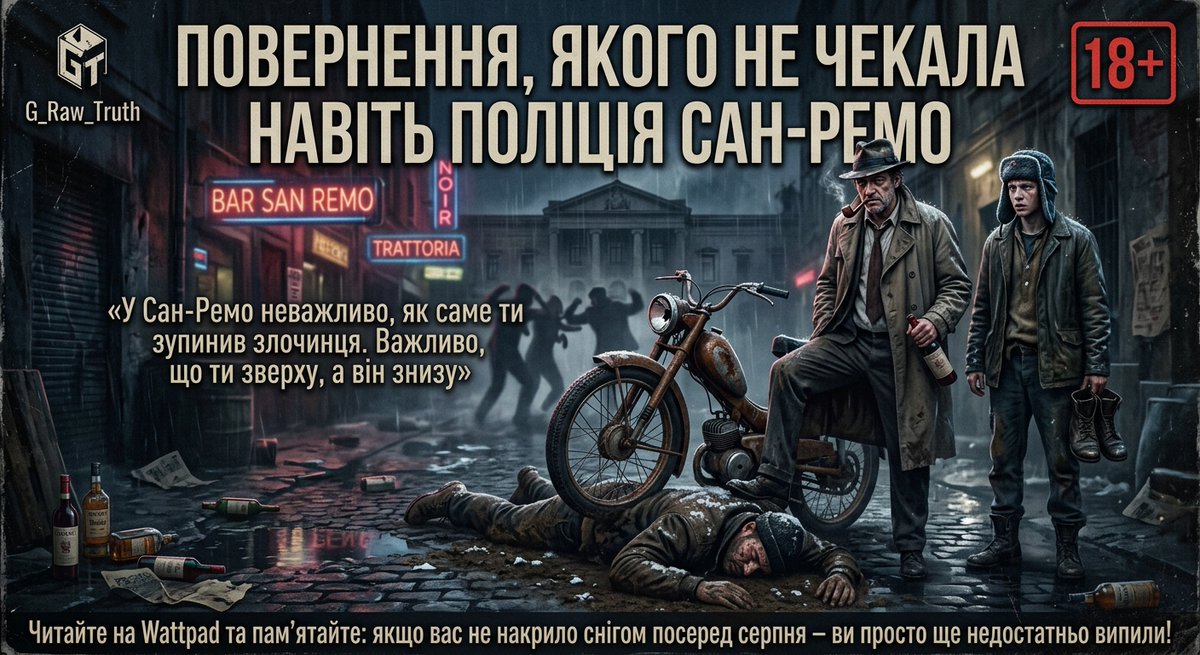 G_Raw_Truth's tweet photo. Другий том чернушно-нуарних пригод Вульфа та Ганса (G_Raw_Truth) уже чекає!

Сніг у серпні, п'яний таран на мопеді, судовий тверк і "домінування закону" 🔞🔥

Повний текст читайте тут:
👉 https://t.co/rIVVPlwbe0

#СучУкрЛіт #ЧорнийГумор https://t.co/zzQmoHSJa0