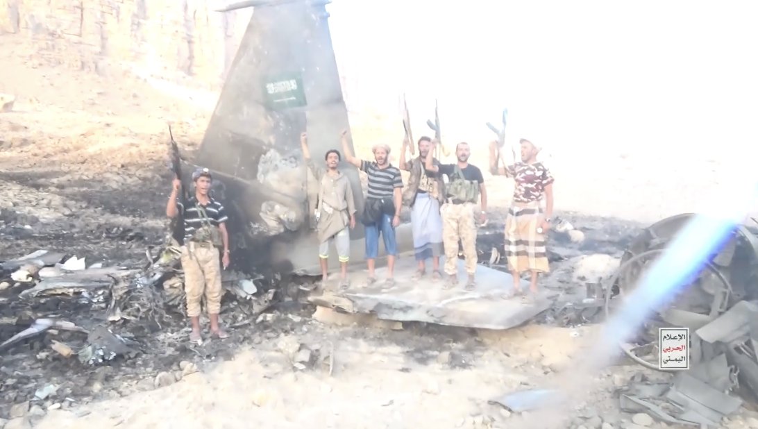 cirnosad's tweet photo. Visual confirmation of the Saudi F-15 loss. The pilot died from his wounds. https://t.co/RjbLQZ1BZq