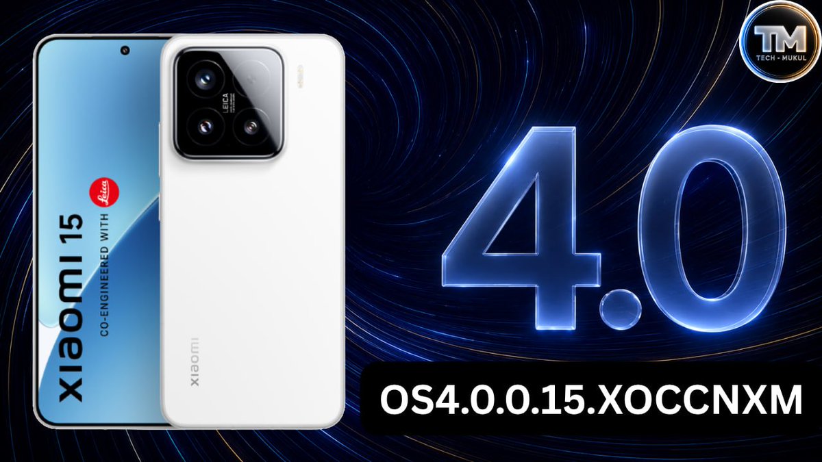 TECH__MUKUL's tweet photo. #Xiaomi15 #HyperOS4 #September 2026 BETA Update Spotted 🚀
📌 HyperOS 4: OS4.0.0.15.XOCCNXM
✨ Region: China 🇨🇳
🔍 Status: Currently Spotted as a BETA build. The stable build is not yet ready. Once the official Stable update will be prepared,, full details will be shared here immediately.