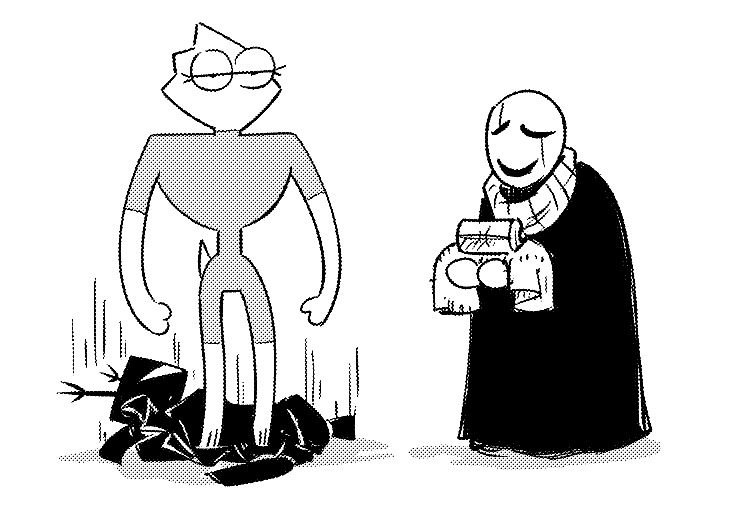 AllesiaTheHedge's tweet photo. So that's why 'Roaring Knight' kidnapped her biggest crush, aka Undyne and Asgore!
(1/2) https://t.co/mfFjMVxkvM