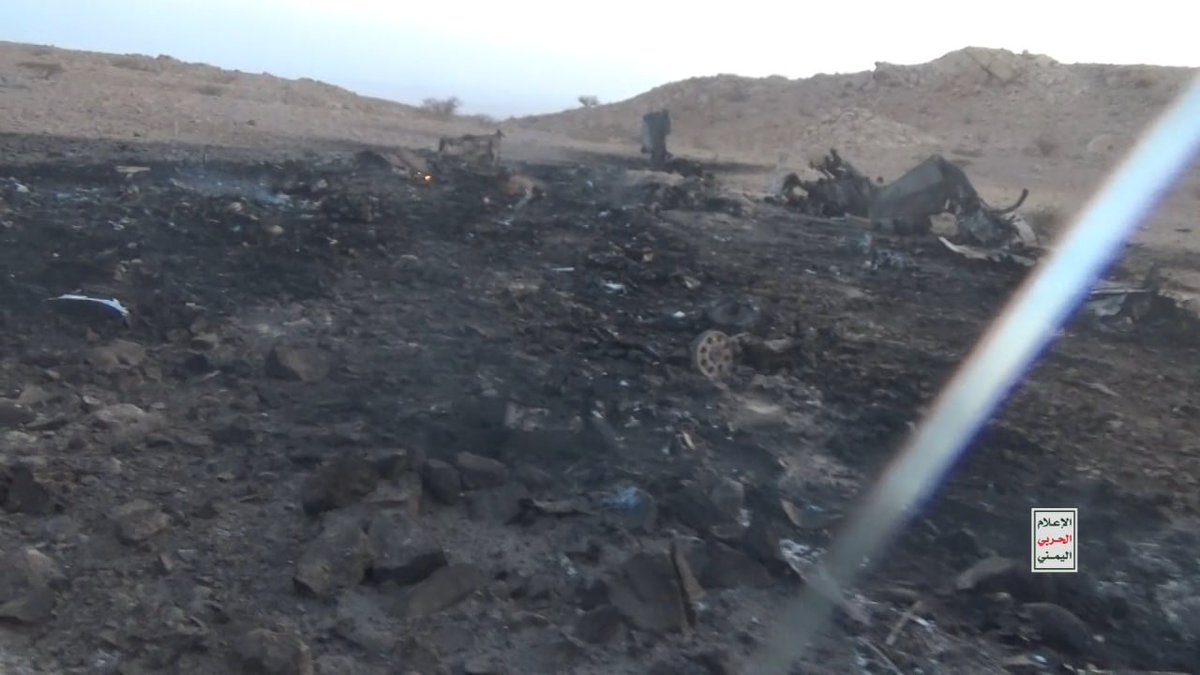 TehranTimes79's tweet photo. Images show the wreckage of a Saudi F-15 Fighter Jet https://t.co/RK0ZcV7s0g