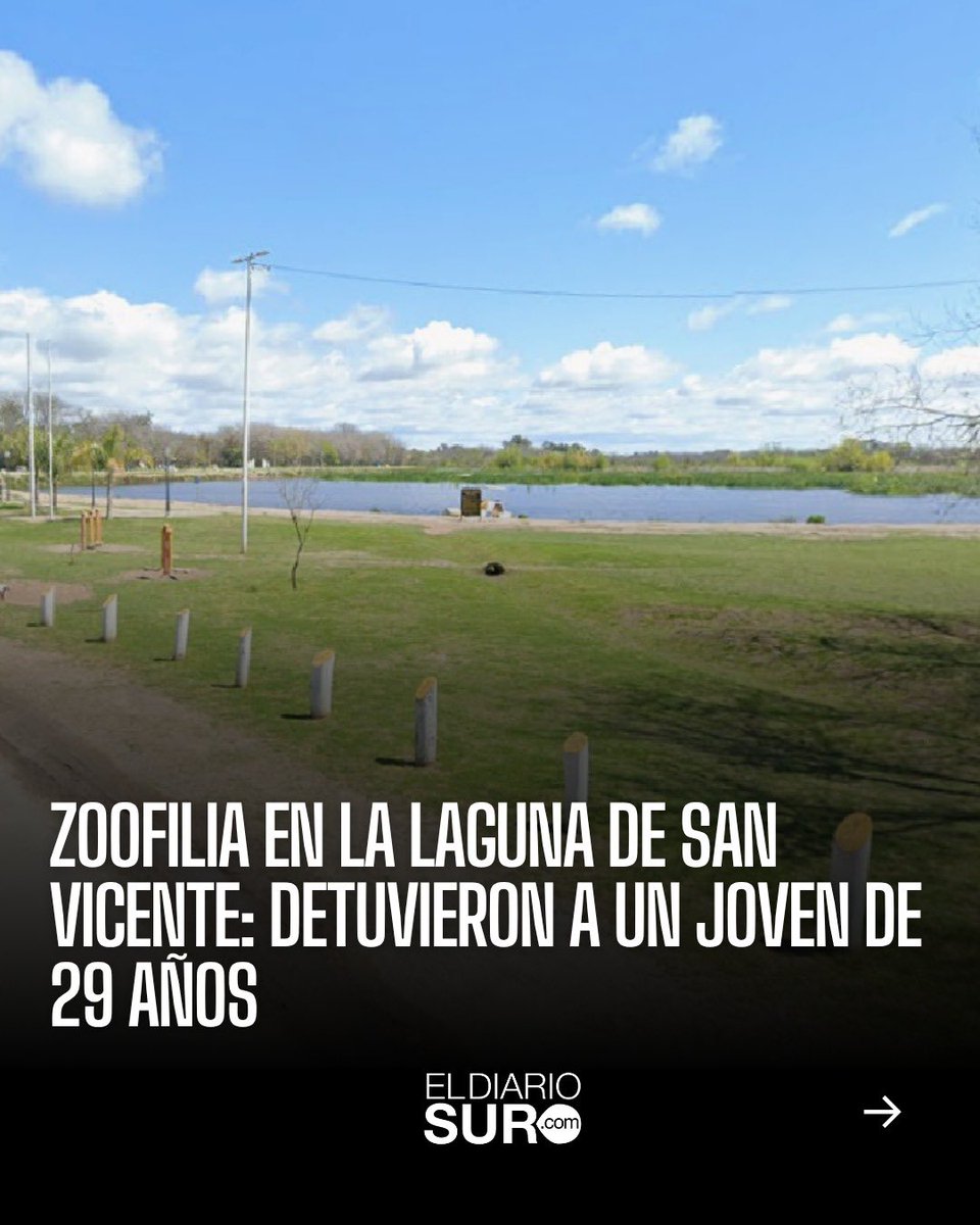 eldiariosur's tweet photo. Zoofilia en la laguna de San Vicente: detuvieron a un joven de 29 años

‼️ Un joven de 29 años fue detenido este miércoles a la madrugada en la laguna de San Vicente, acusado de realizar actos de zoofilia con perros que se encontraban en la zona. La situación fue vista a través de las cámaras de seguridad del Municipio y los operarios del centro de monitoreo alertaron a la Policía.

👉🏻 ¿Qué vieron desde el centro de monitoreo? Según informaron fuentes policiales, con el domo ubicado en Quiroga y Rosales, en cercanías a la entrada de la laguna, quedó registrado cómo el hombre establecía contacto físico con los perros. Fue minutos después de las 2 de la mañana. En el informe policial se detalla que les tocaba la zona genital y anal a los perros, y que exhibía sus propios genitales.

📹 Tras recibir la alerta del centro de monitoreo, llegaron móviles de las patrullas municipales al lugar y comenzaron a seguir al sospechoso. Finalmente oficiales de la Policía Bonaerense lo detuvieron y trasladaron a la Comisaría Primera de San Vicente, donde permanece detenido.

📰 Lee la nota completa en la web de https://t.co/s09tZ82StV

#SanVicente #Laguna #Zoofilia #Detenido #ElDiarioSur
