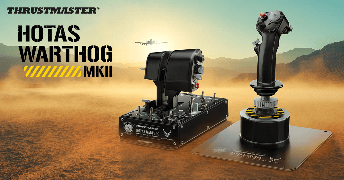 TMThrustmaster's tweet photo. The legend evolves. 
HOTAS Warthog MKII and HOTAS Warthog MKII Base are now available.

Built on the legacy of the original HOTAS Warthog, the MKII retains the iconic VIPER HOTAS Add-On Grip and HOTAS Warthog Dual Throttle, while bringing key upgrades to the joystick base:

✅ Smoother movement with an ultra-smooth ball-bearing mechanism
✅Metal base structure
✅ Full compatibility with the Thrustmaster Grip Ecosystem
✅ Detachable USB-C cable

Wondering what’s changed compared with the original HOTAS Warthog, or how the MKII compares with the HOTAS Warthog AVA Edition? Swipe to see the full comparison.

HOTAS Warthog MKII 👉 https://t.co/Arsu01YGvN
HOTAS Warthog MKII Base 👉 https://t.co/423ptL85E7