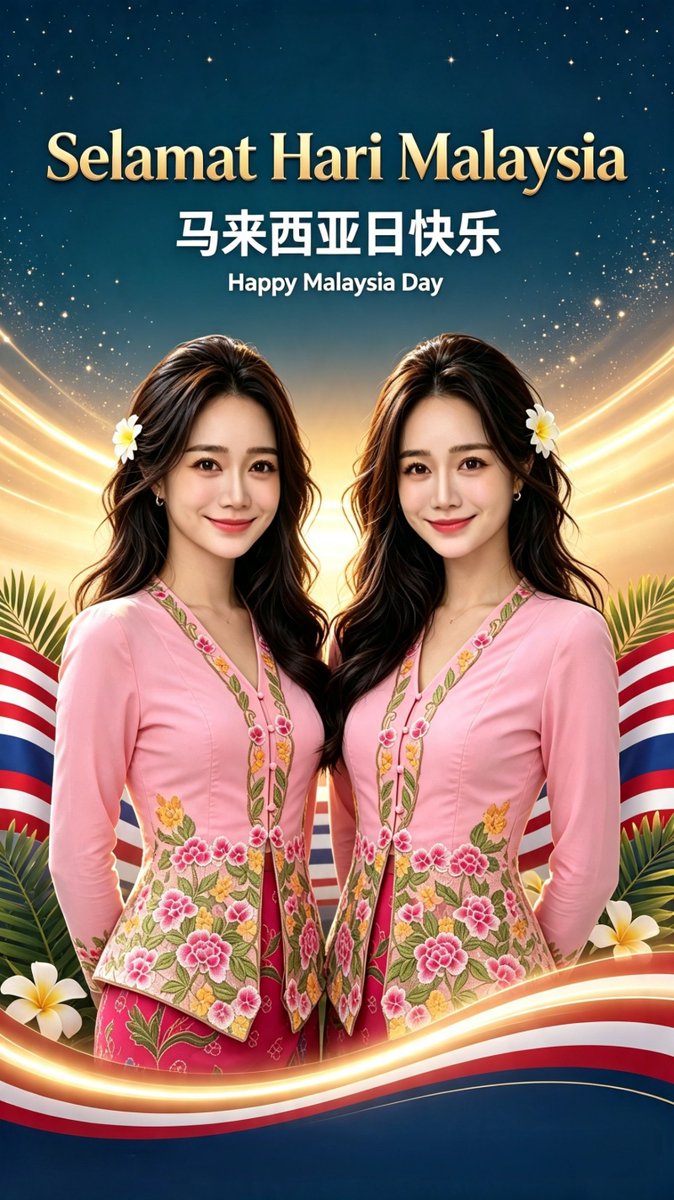 TwinsGirls4's tweet photo. 🇲🇾 916 马来西亚日快乐！
Selamat Hari Malaysia!

#旗聚女声 #TwinsGirls  #MalaysiaDay #双胞胎 #马来西亚 #MalaysiaDay #HariMalaysia #916马来西亚日 #SelamatHariMalaysia #马来西亚日快乐 #MalaysiaBoleh #马来西亚人 https://t.co/My1PnIz23H