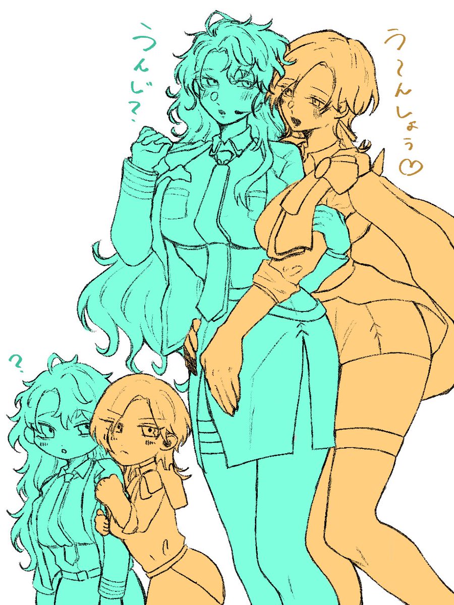 Tenzigo888's tweet photo. ここら辺は描き直したい女体化ですね、癖が詰まってる https://t.co/tXLrOjfnwt