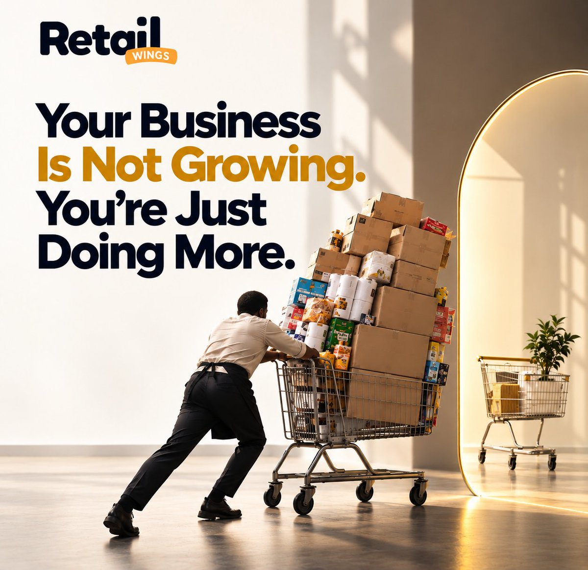 RetailWings_'s tweet photo. Your business is not growing. You're just doing more.

Sales can rise while margins shrink. Customers can grow while service drops.

Real growth = more value, not just more activity.

Are you getting bigger, or better?

#BusinessGrowth #RetailIntelligence https://t.co/BjmfrI2qla
