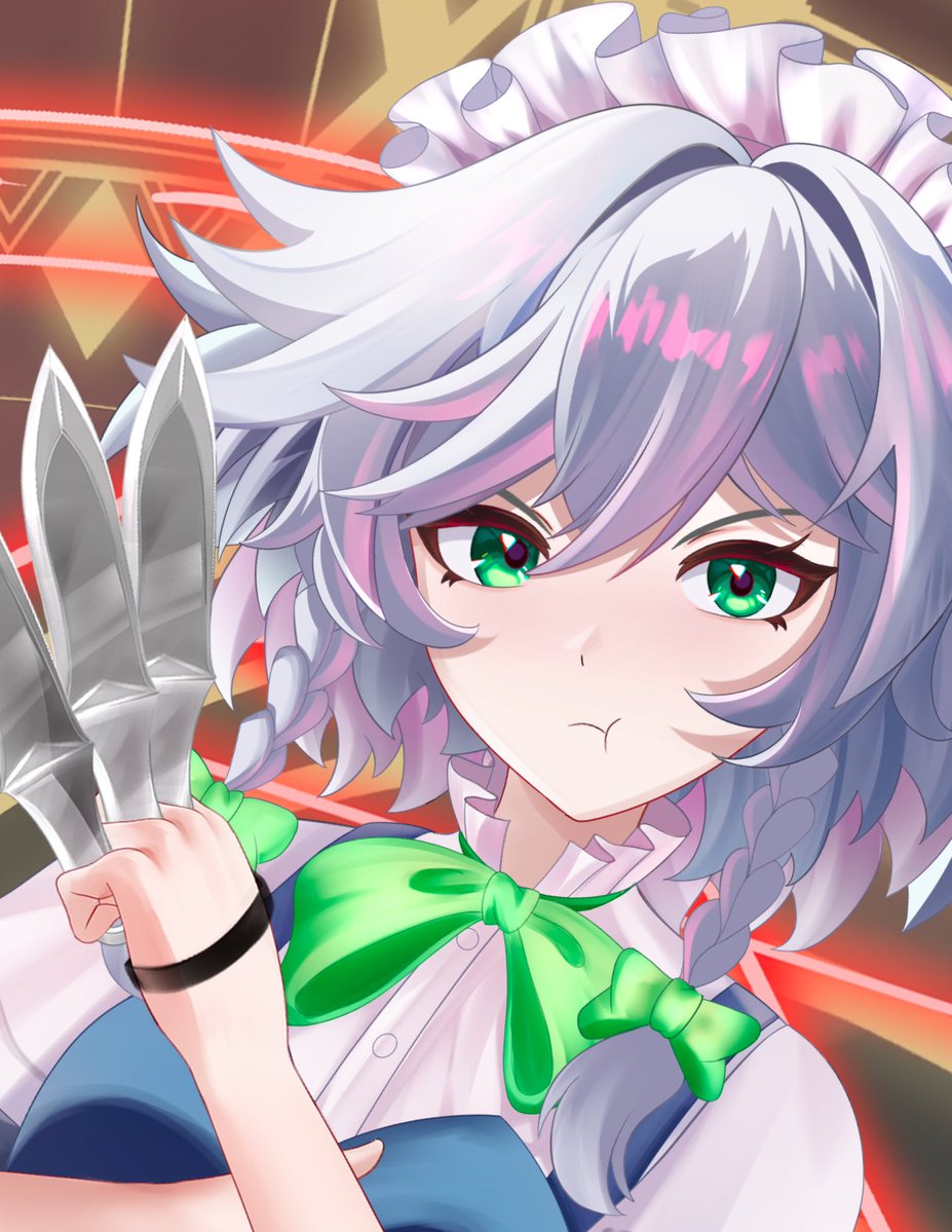 Liendri_A's tweet photo. The mystical Purple Eyed and Heterochromia Sakuya
Also Green eyed for that one Sakuya fan
Live2D wip 
#東方Project https://t.co/6d7rlpjHQo